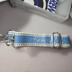 青と白のストライプストラップ バッグの紐　肩紐