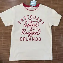 150サイズ半袖Tシャツ　クリーム色　襟じょうぶ