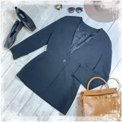 『LAUTREAMONT』テーラードジャケット　ノーカラー　ブラック　黒　M