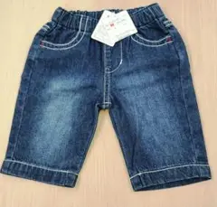 新品　ミキハウス　インディゴ　ハーフパンツ 　サイズ80