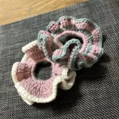 ハンドメイド　編み物　シュシュ