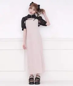 アプレジュール ダブルリボンキャミワンピース