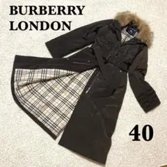 BURBERRY LONDONバーバリーロンドンラクーンファーロングダウンコート