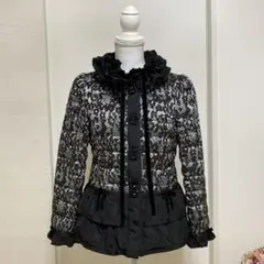 スーパービューティー フリル、ビジュー素敵ダウン 美品