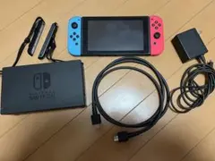 【中古品】Nintendo Switch 本体 赤/青 2017年製