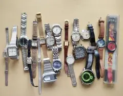 A006　動作未確認　 SEIKOSPORTSMATIC/FOSSIL他計20本