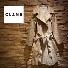 【人気】CLANEクラネMIX STRIPE/トレンチコート/サイズM