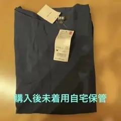 UNIQLO ネイビー M レーヨンエアリーTブラウス