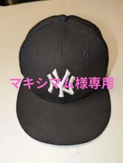 New Era ニューヨーク・ヤンキース ブラックキャップ　中古品