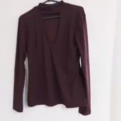 H&M バーガンディ 長袖トップス M