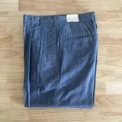 希少　デッドストック　USA製80's シャンブレー　2タック　パンツ　w30