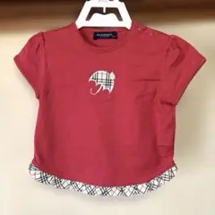 新品　BURBERRYLONDON 赤 Tシャツ 80cm