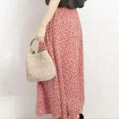 アーバンリサーチサニーレーベル レトロフラワーフレアスカート