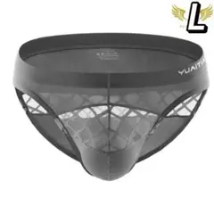 【2693】メンズ　フルバック　ビキニブリーフ　メッシュ　Lサイズ相当