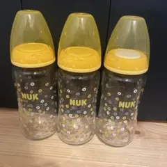 NUK 花柄哺乳瓶 240ml 3本セット＋乳首2個セット