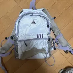 adidas リュック・バックパック ホワイト・パープル