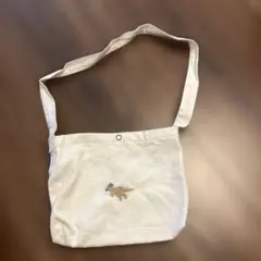 恐竜　刺繍　肩かけバッグ