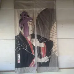 歌舞伎のれん 扇子柄