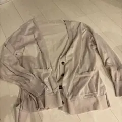 Samansa Mos2 ベージュ カーディガン Lサイズ