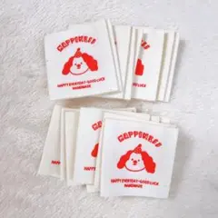 まとめ売り【RED犬】20枚 コットンタグ（color：蛍光レッド）在庫のみ
