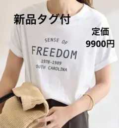 新品FRAMeWORKフレームワークFREEDOM ロゴT-SHIRT
