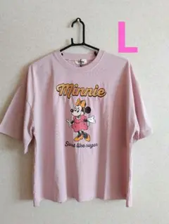 ディズニー ミニーマウス プリントTシャツ L 新品未使用