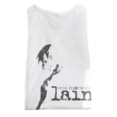 Lain シリアルエクスペリメンツレイン ホワイト 半袖Tシャツ 岩倉 玲音