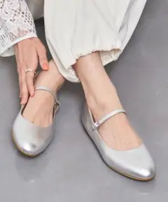 UNITED ARROWS メリージェーン パンプス　シルバー　36
