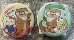 小さい嘘のカワウソ×サンリオキャラクターズ　缶バッジinカプセル　2個セット