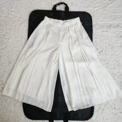 【極美品】23区 手洗い可 ガウチョパンツ ウエスト総ゴム オフホワイト 36