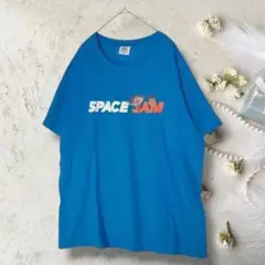 ジーユー GU / Tシャツ 青 SPACE JAM ロゴ XL ブルー