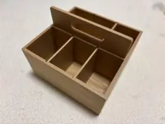 無印良品　木製小物収納ツールBOX5仕切り ハンドル付き