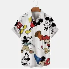ミッキー　半袖シャツ　かわいい　カラフル　着用回数1回　メンズSサイズ