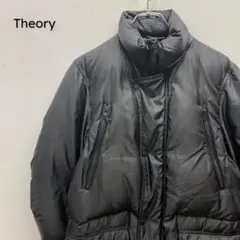 Theory ダウンコート ブラック 高級感 ダウン90% ミドル丈 サイズ38