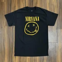 お値引不可 新品MニルヴァーナNIRVANAスマイル&バックプリントTシャツ