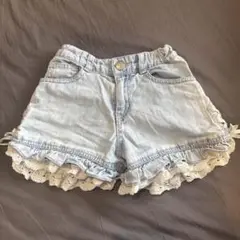 メゾピアノ　デニムショートパンツ 110サイズ ハートポケット