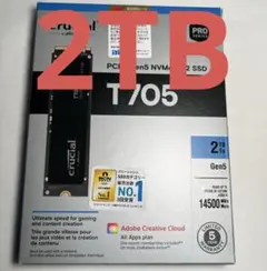 Crucial T705 2TB PCIe Gen5 NVMe M.2 SSD