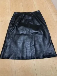 A.P.C. ブラックレザー タイトスカート S