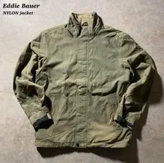 Eddie Bauer ナイロンミリタリージャケット古着カーキ鬼フェードテック
