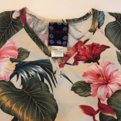 オールドベテイHawaii柄ラグラン半袖シャツ