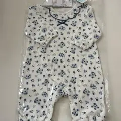 新品　未使用　花柄ロンパース 60-70cm