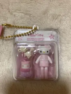 サンリオ　ミニチュアパッケージチャーム（ミニチュアトイ）　足長キティ　ピンク