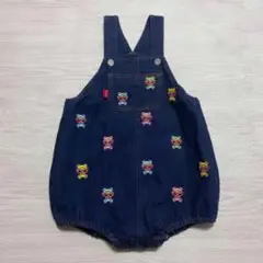 « 新品 » ヒステリックミニ テディ 刺繍 だるまオール サロペット M