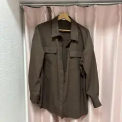 colza ブラウン 長袖シャツ Lサイズ