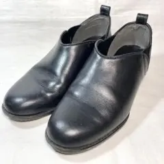 SOJI ソジ　ブラックレザースリッポンシューズ　24cmEEE