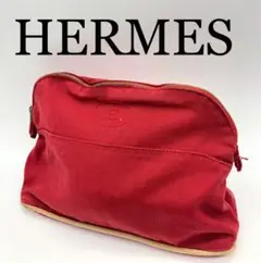 HERMES ブランド レッド ポーチ バニティ お洒落 メンズ レディース
