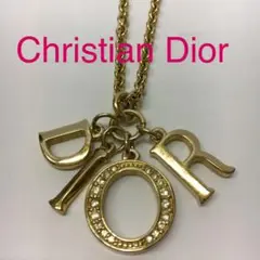 KJA07-18 クリスチャンディオール 極美品 ネックレス ラインストーン
