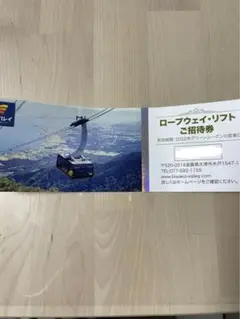 びわ湖バレイ ロープウェイ 往復券