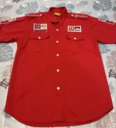 【美品】Ferrari × Marlboro 半袖 レーシングシャツ