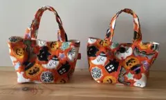 ハロウィン柄ミニミニトートバッグ 2個セット